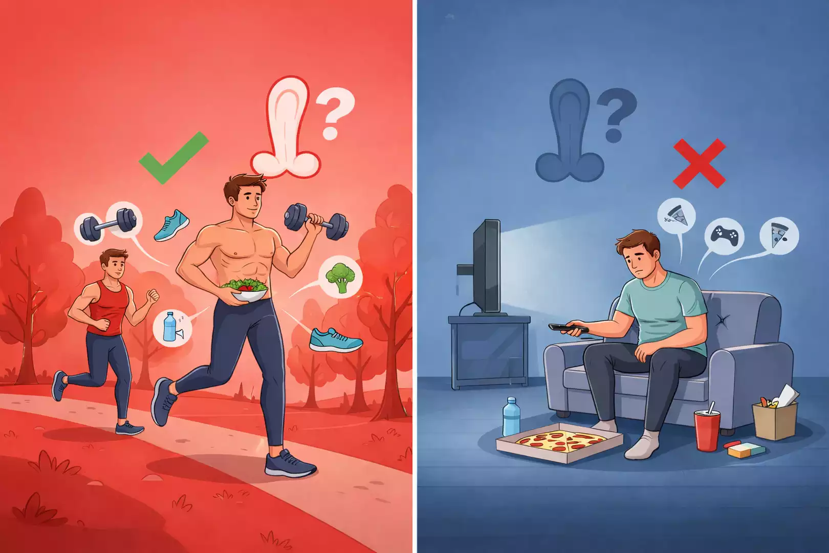 lepšia erekcia pri zdravom životnom štýle